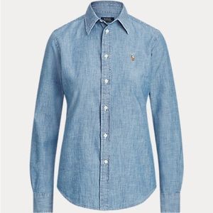 Polo Ralph Lauren Cotton Chambray Shirt Size 6